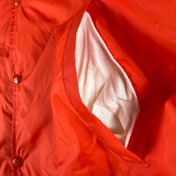 VTG Soffe Tennessee Volunteers Jacket Large Orange Snap Button Lined Windbreaker - Picture 6 of 16